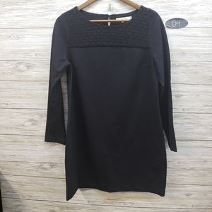 Boden Long Sleeve Black Floral Embroderied Dress